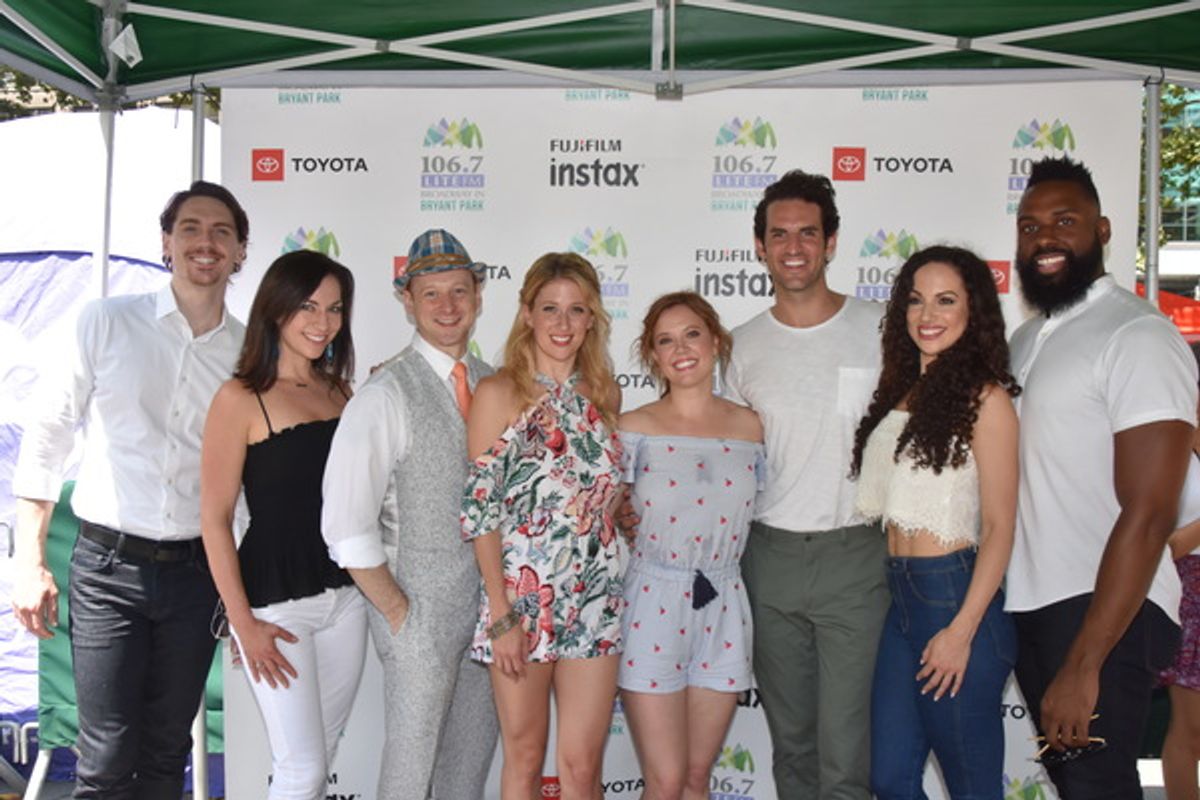 Zach Hess, Wendi Bergamini, Jeremy Davis, Cassie Levy, Patti Murin, John Riddle, Nina LaFarga and Nicholas Ward at 