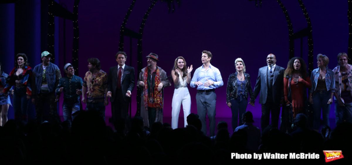 Jason Danieley, Eric Anderson, Samantha Barks, Andy Karl, Orfeh, Ezra Knight and cast at 