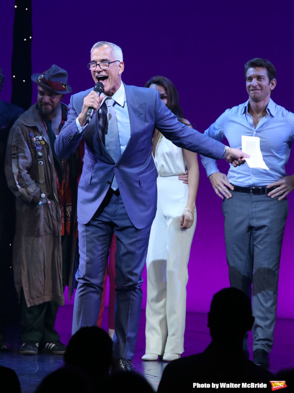 Director Jerry Mitchell with cast  at 