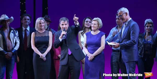 Kathleen Marshall, Scott Marshall, Barbara Marshall and Jerry Mitchell with cast  Photo