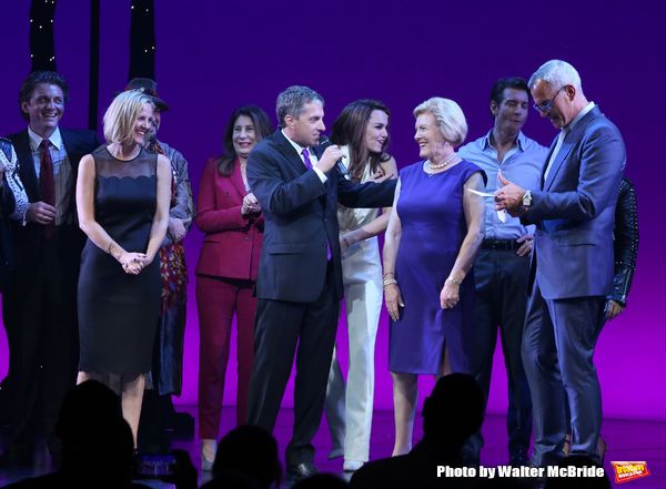 Kathleen Marshall, Scott Marshall, Barbara Marshall and Jerry Mitchell with cast  Photo