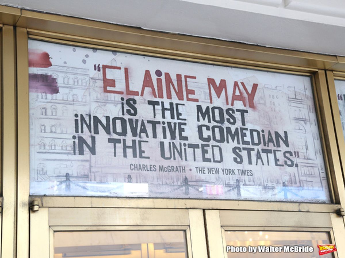 Broadway Theatre Marquee unveiling for Kenneth Lonergan's acclaimed memory play 'The Waverly Gallery' starring Elaine May, Joan Allen, Lucas Hedges and Michael Cera at the Golden Theatre on August 3, 2018 in New York City. at 