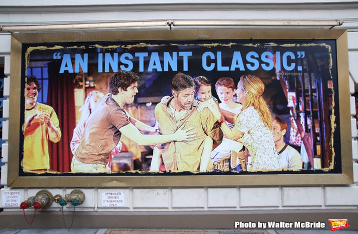 Broadway Theatre Marquee unveiling of the Jez Butterworth play 'The Ferryman' directed by  Sam Mendes at the Jacobs Theatre on August 3, 2018 in New York City. at 