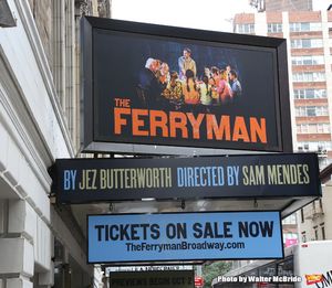 Broadway Theatre Marquee unveiling of the Jez Butterworth play 'The Ferryman' directed by Sam Mendes at the Jacobs Theatre on August 3, 2018 in New York City. @ BroadwayWorld Broadway Theatre Marquee unveiling of the Jez Butterworth play 'The Ferryman' directe Photo