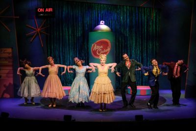 Lauren King Thompson (Amber) and the Company of Hairspray Photo