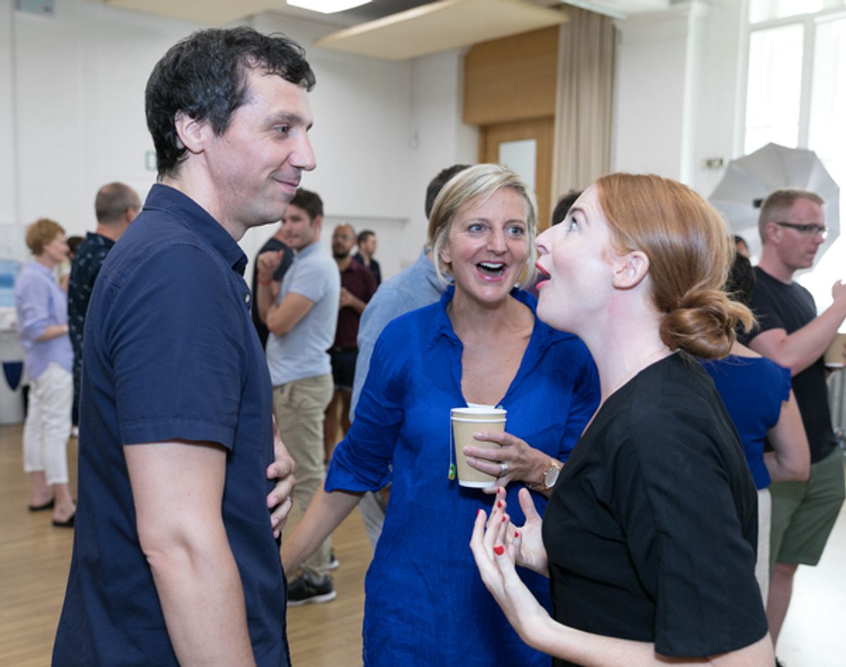 Alex Gaumond, Marianne Elliott, and Rosalie Craig at 