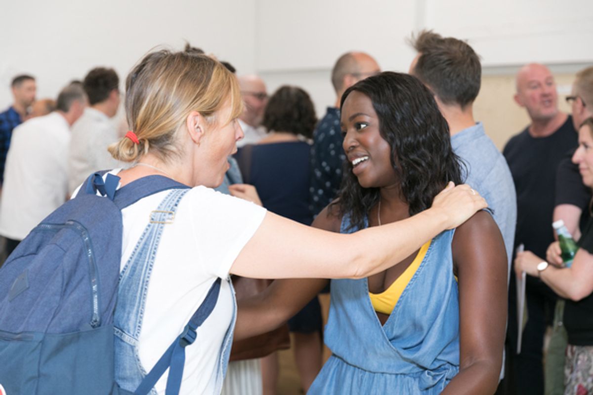Mel Giedroyc and Jennifer Saayeng at 