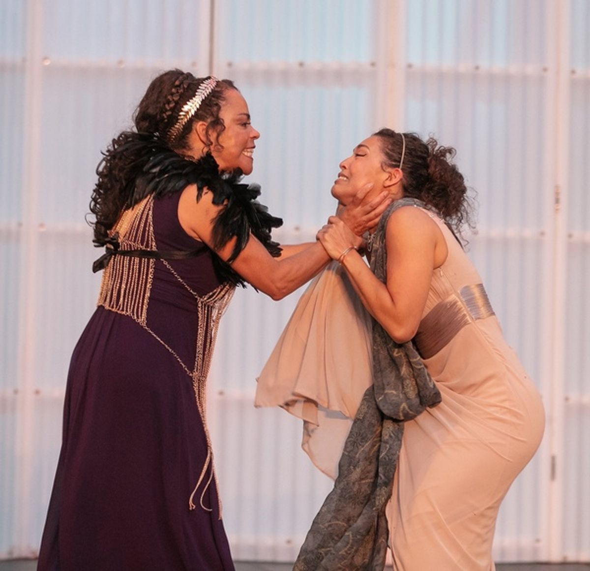 Sabra Williams (Tamora) and Katie Powers-Faulk (Lavinia) at 
