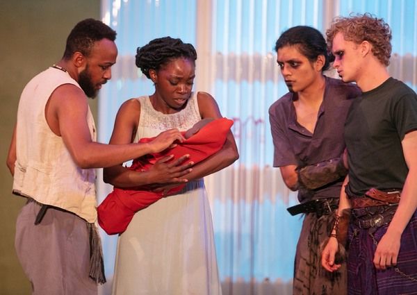 Evan Lewis Smith (Aaron), Bukola Ogunmola (Nurse), Kelvin Morales (Chiron), Jack Lanc Photo