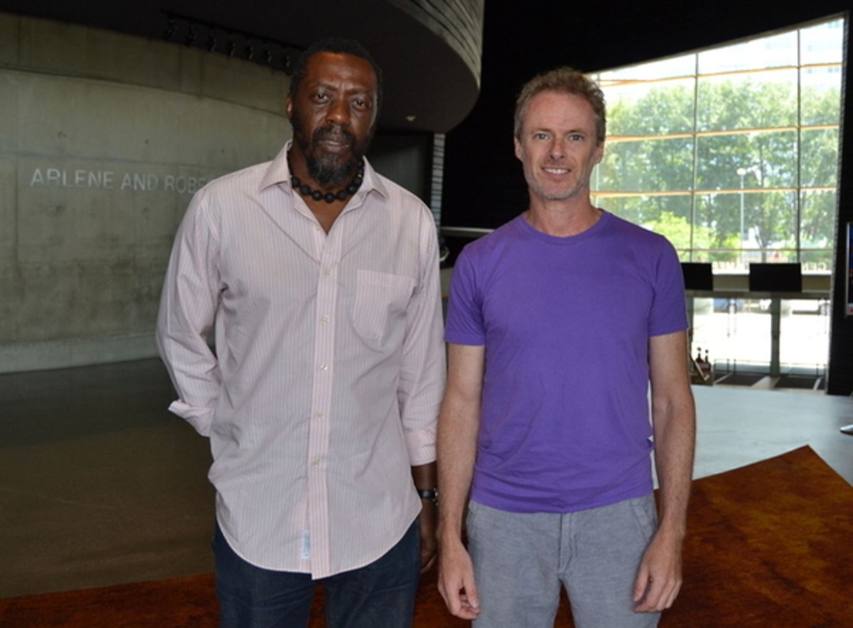 Edwin Lee Gibson (Dick Gregory) and John Carlin (Stand-up Comic/Emcee/Interviewer/Gospel Singer/ Heckler/Cabbie) at 