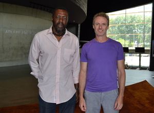 Edwin Lee Gibson (Dick Gregory) and John Carlin (Stand-up Comic/Emcee/Interviewer/Gospel Singer/ Heckler/Cabbie) @ BroadwayWorld Edwin Lee Gibson (Dick Gregory) and John Carlin (Stand-up Comic/Emcee/Interviewer/Gos Photo