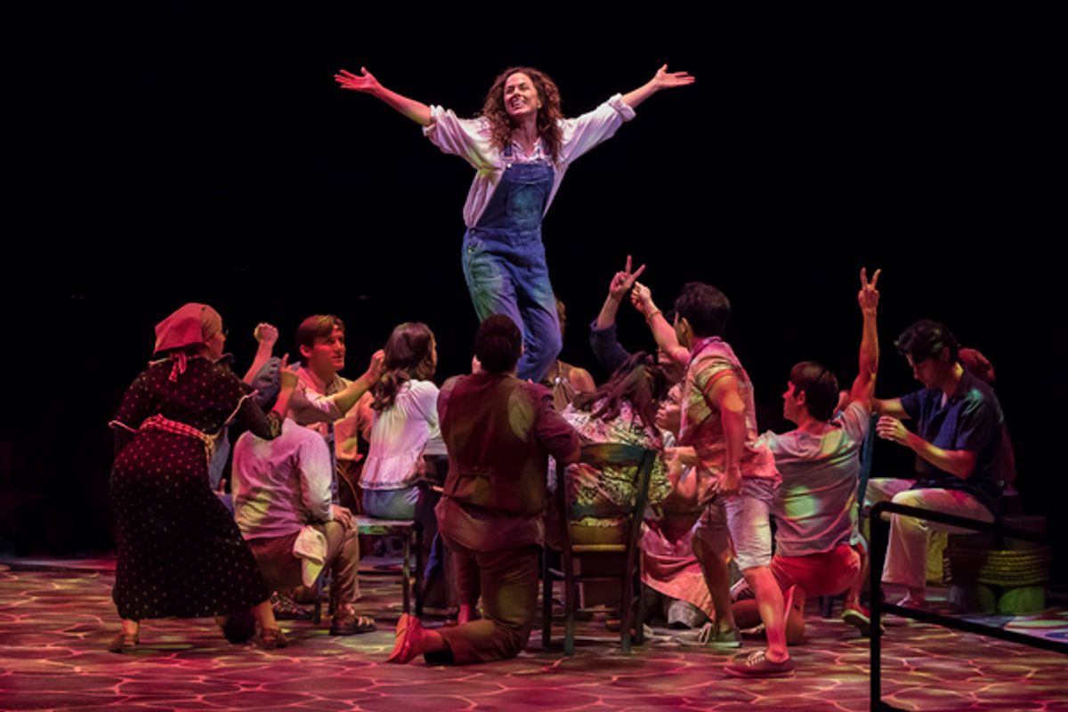 Michelle Dawson with the Company of MAMMA MIA!,  at 