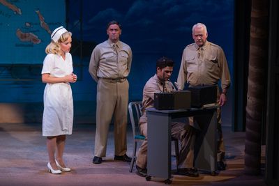 Becky Gulsvig, Curt Denham and the cast of South Pacific Photo