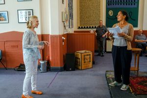 Eileen Battye, Russell Dixon, Liz Jadav, Alan Ayckbourn Photo