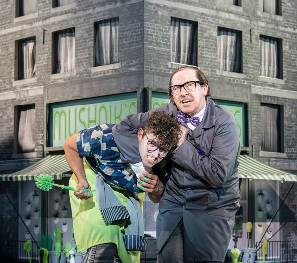Marc Antolin and Forbes Masson as Seymour and Mr Mushnik Photo