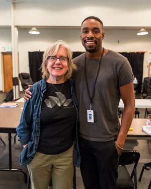 Director Lisa Peterson and cast member Grantham Coleman Photo