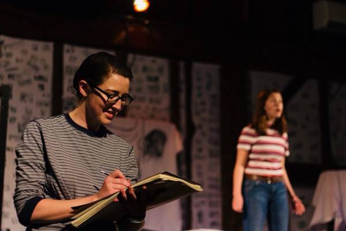            Caitlin Teeley as Alison Bechdel and Mary Shalaby as Small Alison. Photo by Cody Lee Miller
 at 