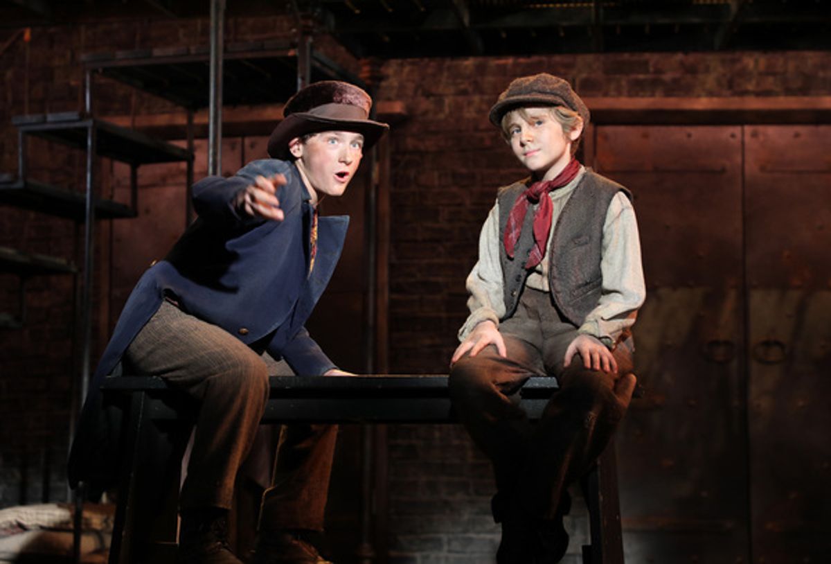 â€"Consider Yourself, one of the familyâ€ Gavin Swartz (The Artful Dodger) and Elijah Rayman (Oliver Twist) in Goodspeed Musicalsâ€™ Oliver! at 