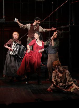 â€"Oom-Pah-Pah†EJ Zimmerman (Nancy) with Megan Loomis, Jamie LaVerdiere, Andrew Mayer and Karen Murphy in Goodspeed Musicals’ Oliver! @ BroadwayWorld â€"Oom-Pah-Pah†EJ Zimmerman (Nancy) with Megan Loomis, Jamie LaVerdiere, A Photo