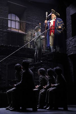 Richard Henry (Mr. Bumble) and Elijah Rayman (Oliver Twist) with the cast of Goodspeed Musicals’ Oliver! @ BroadwayWorld Richard Henry (Mr. Bumble) and Elijah Rayman (Oliver Twist) with the cast of Goodspee Photo