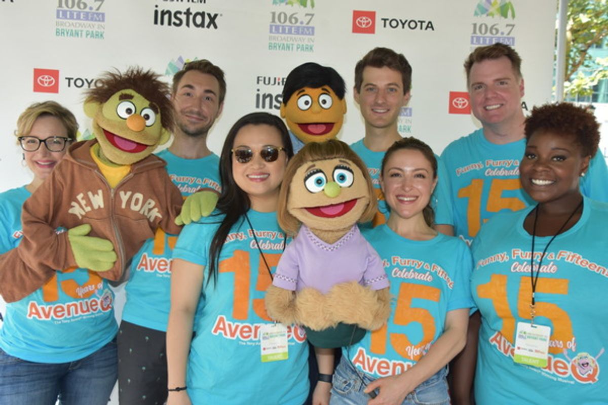 From Avenue Q-Maggie Lakis, Jason Jacoby, Grace Choi, Matt Dengler, Dana Steingold, Nick Kohn and Danielle K. Thomas at 