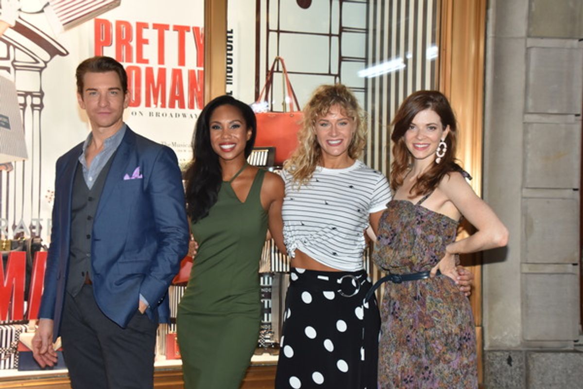 Andy Karl, Allison Blackwell, Jessica Crouch and Anna Eilinsfeld at 