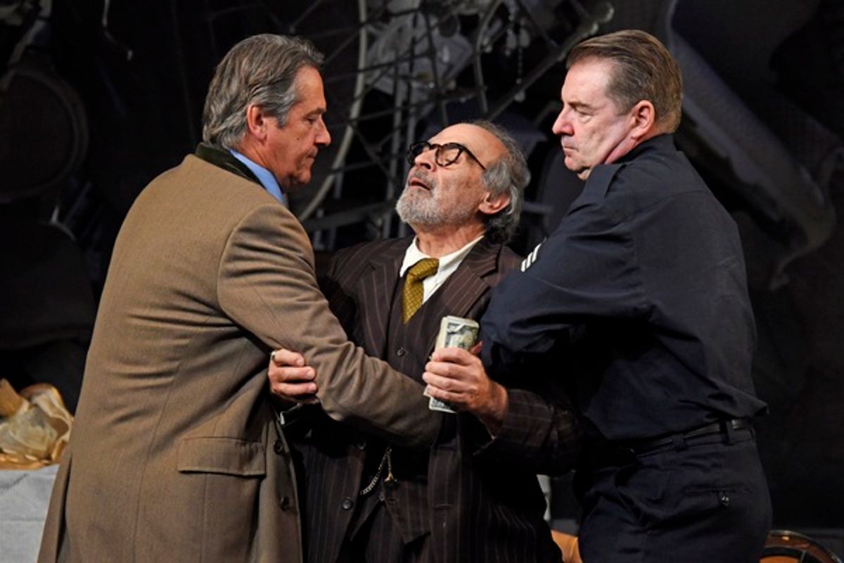 Adrian Lukis, David Suchet, and Brendan Coyle at 