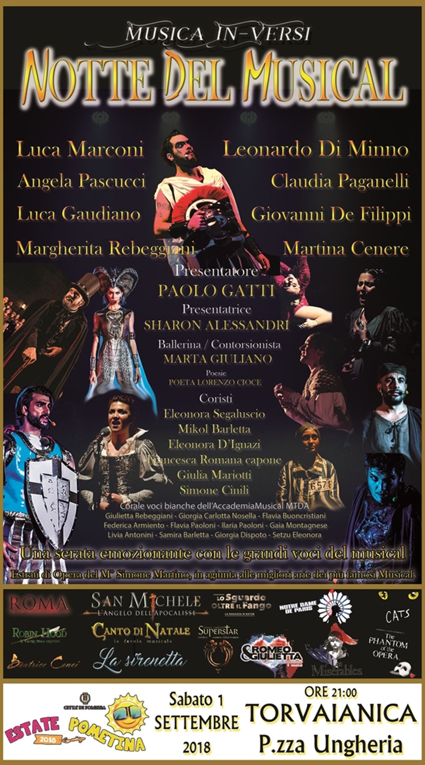 Musica In-Versi presenta NOTTE DEL MUSICAL, il 1 settembre a Torvaianica (RM)  Image
