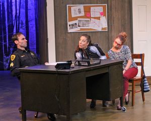 Nicholas Wilder as Kirk, Stefanie Londino as Jo, and Charlie Jhaye as Mary Photo