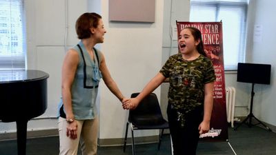 Jenn Gambatese danced with first-timer Ariadna Sahagun (Mexico) to make her feel at h Photo