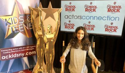 Madison Lagares from School of Rock on Broadway surprised campers at Actors Connectio Photo