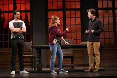 Brett Dalton as Jake, Andrea Syglowski as Roxanne, and Eric Bryant as Harry Photo