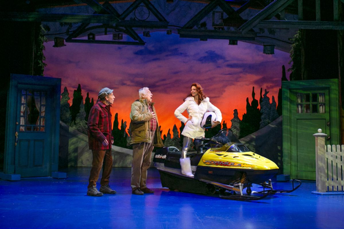 Mark Jacoby, Ed Dixon, and Leslie Stevens in Grumpy Old Men the Musical at the Ogunquit Playhouse. Photo by Julia Russell.  at 