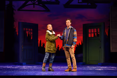 Laura Woyasz and Kevin Massey in Grumpy Old Men the Musical at the Ogunquit Playhouse Photo