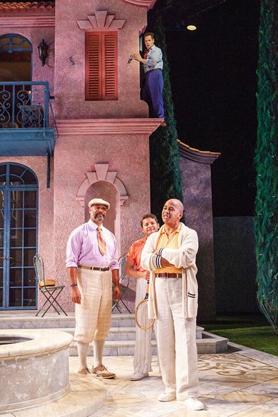 (above) Michael Hayden as Benedick, RenÃ© Thornton Jr. as Leonato, Carlos Angel-Bar Photo