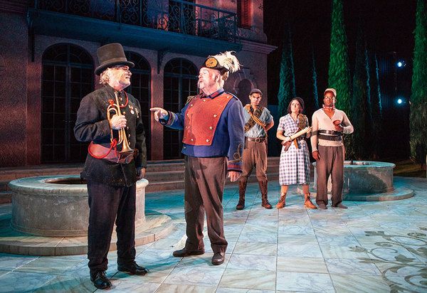(from left) James Newcomb as Verges, Fred Applegate as Dogberry, Jose Martinez as Sec Photo