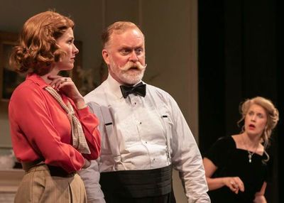 Kate MacCluggage as Ruth, Ames Adamson as Mr. Bradman, and Monette Magrath as Mrs. Br Photo