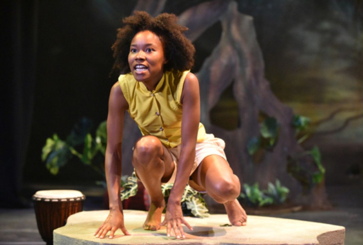 Antonia Elson as Mowgli in The Jungle Book at Greenwich Theatre at THE JUNGLE BOOK Opens At Greenwich Theatre
