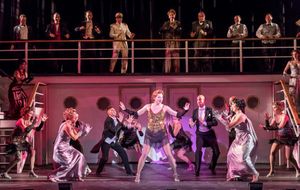 Erica Evans (Reno Sweeney) and ensemble Photo