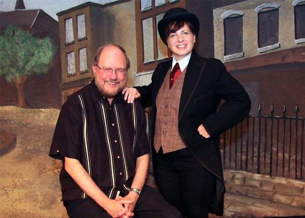 (l-r) Rupert Holmes & Nancy Feldman (Drood) (photos by Barbara & Steve Mintz)
 Photo
