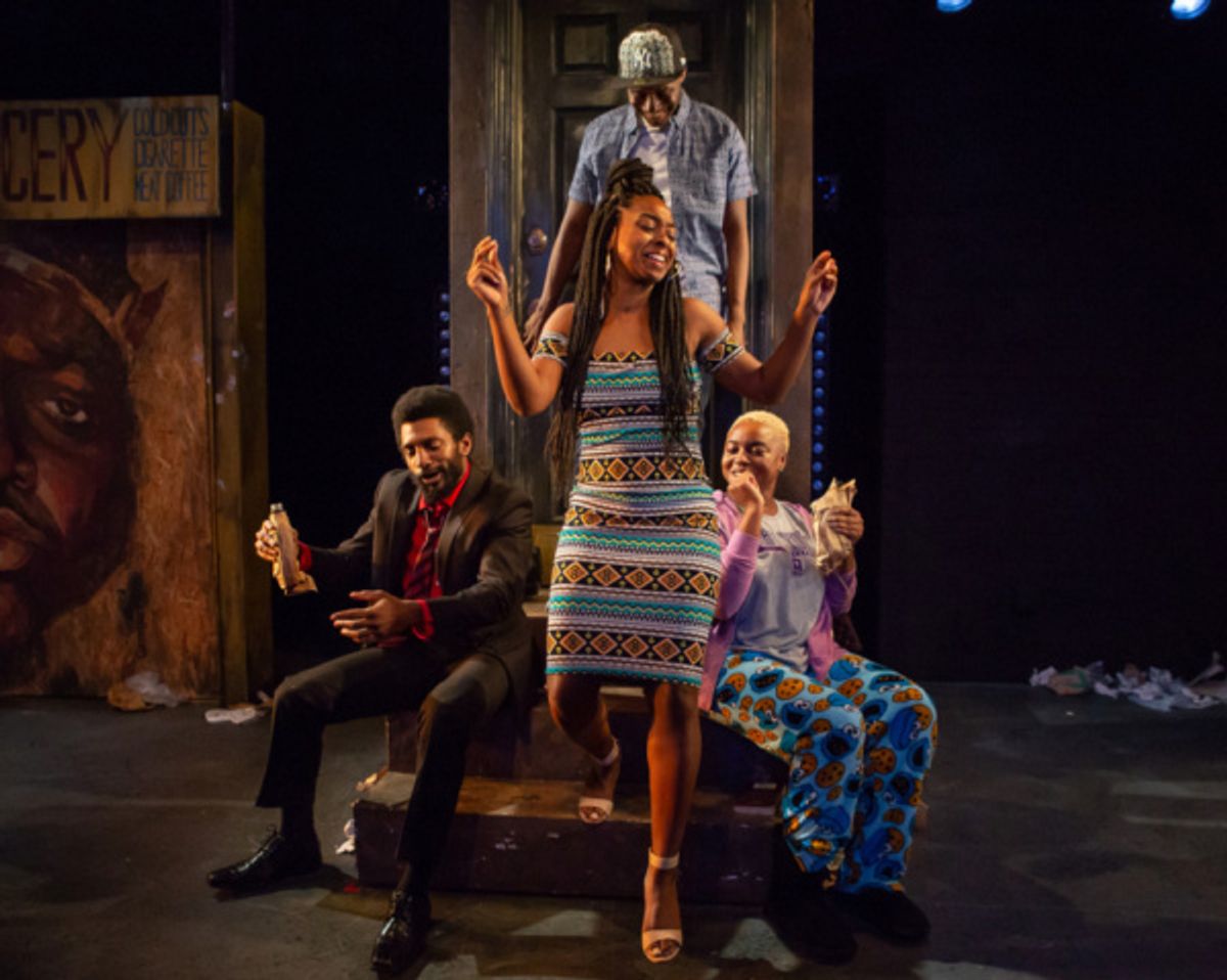 Roland Lane, Alana Raquel Bowers, Michael Oloyede and Tanyamaria in SCRAPS. Photo by Hunter Canning. at 