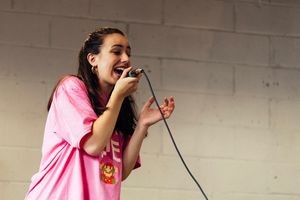 Molly Lynch (Anne) rehearses for Wasted - the new rock musical about the BrontÃ«s Photo
