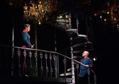 Claybourne Elder (Giorgio) and John Leslie Wolfe (Doctor Tambourri) in Passion Photo