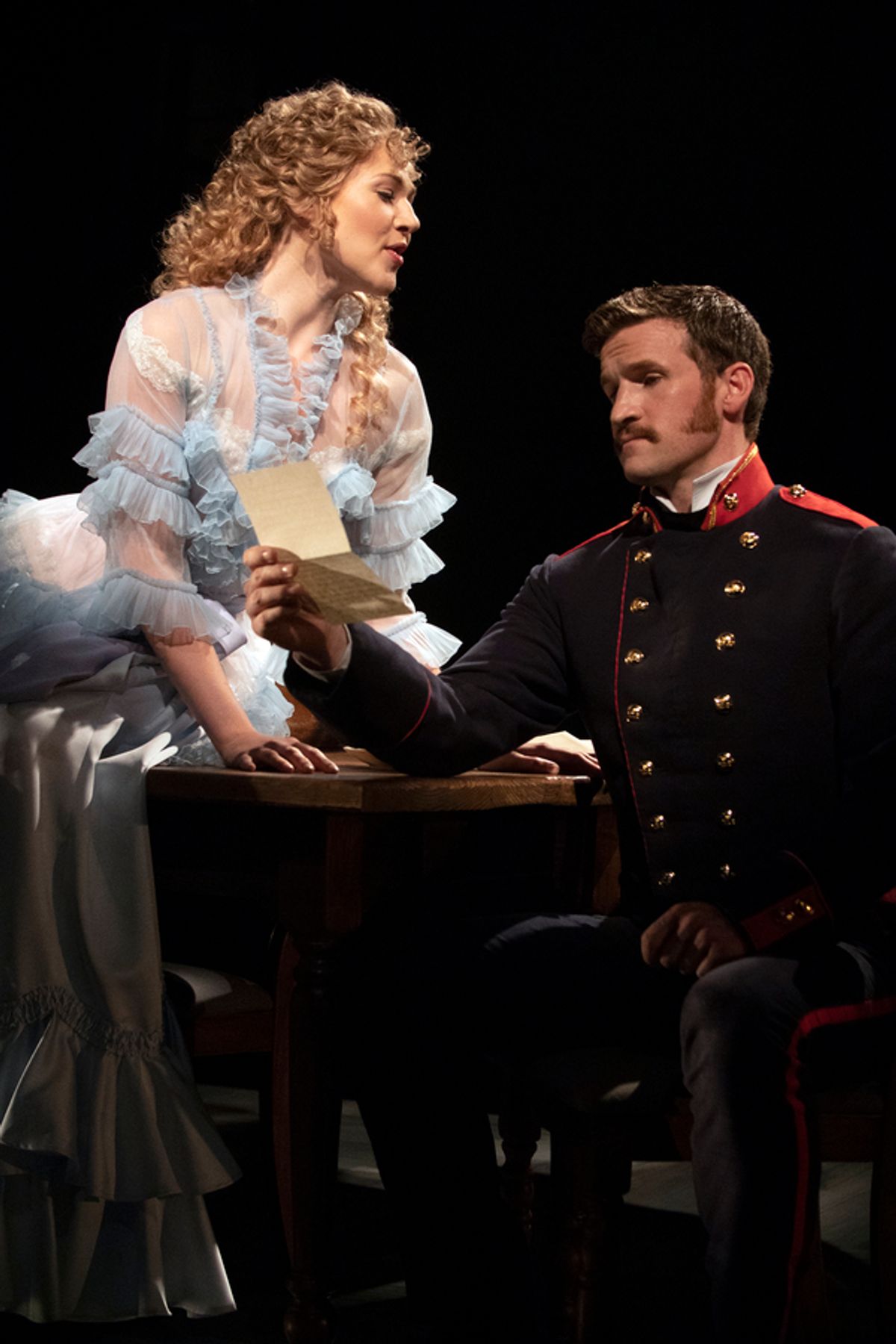Steffanie Leigh (Clara) and Claybourne Elder (Giorgio) in Passion at 