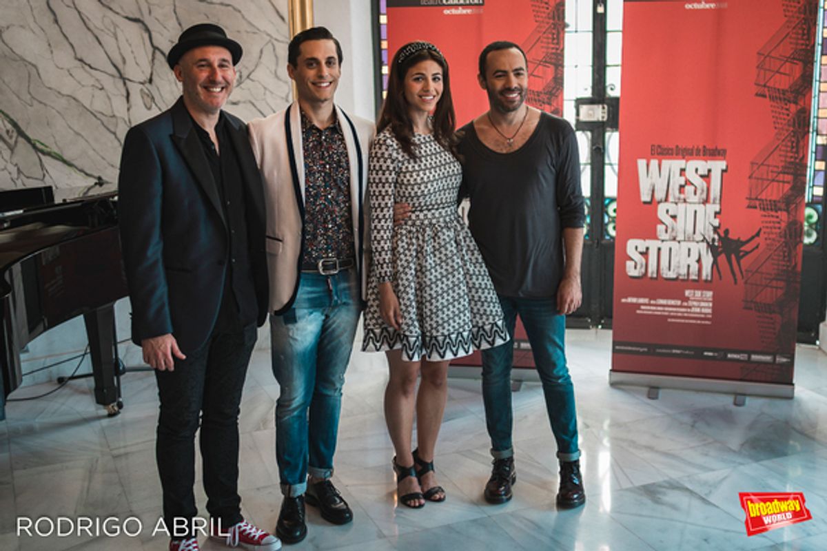 Gaby Goldman (director musical), Javier Ariano (Tony), Talia del Val (Maria) y Federico Barrios (director artistico) at 