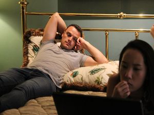 Lee Spencer Osorio and Michelle Pokopac perform a scene from The Hero's Wife opening in April 2019 @ BroadwayWorld Lee Spencer Osorio and Michelle Pokopac perform a scene from The Hero's Wife opening Photo