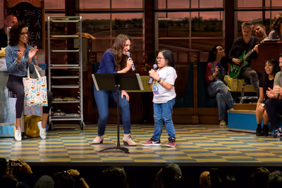 Sara Bareilles and cast album karaoke participant Photo
