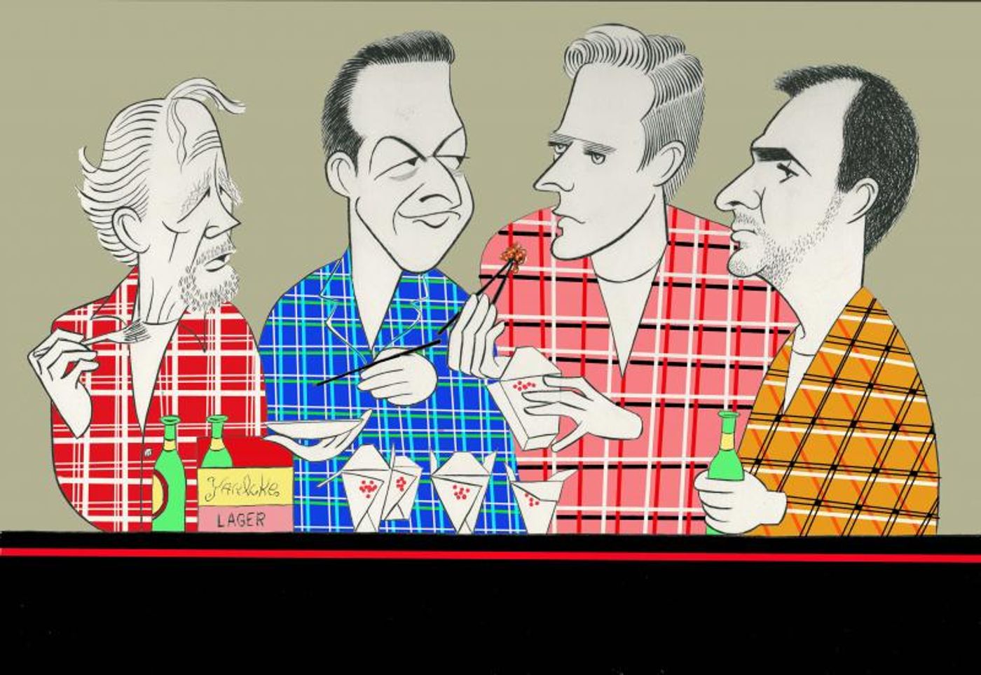 BWW Exclusive: Ken Fallin Draws the Stage - STRAIGHT WHITE MEN  Image