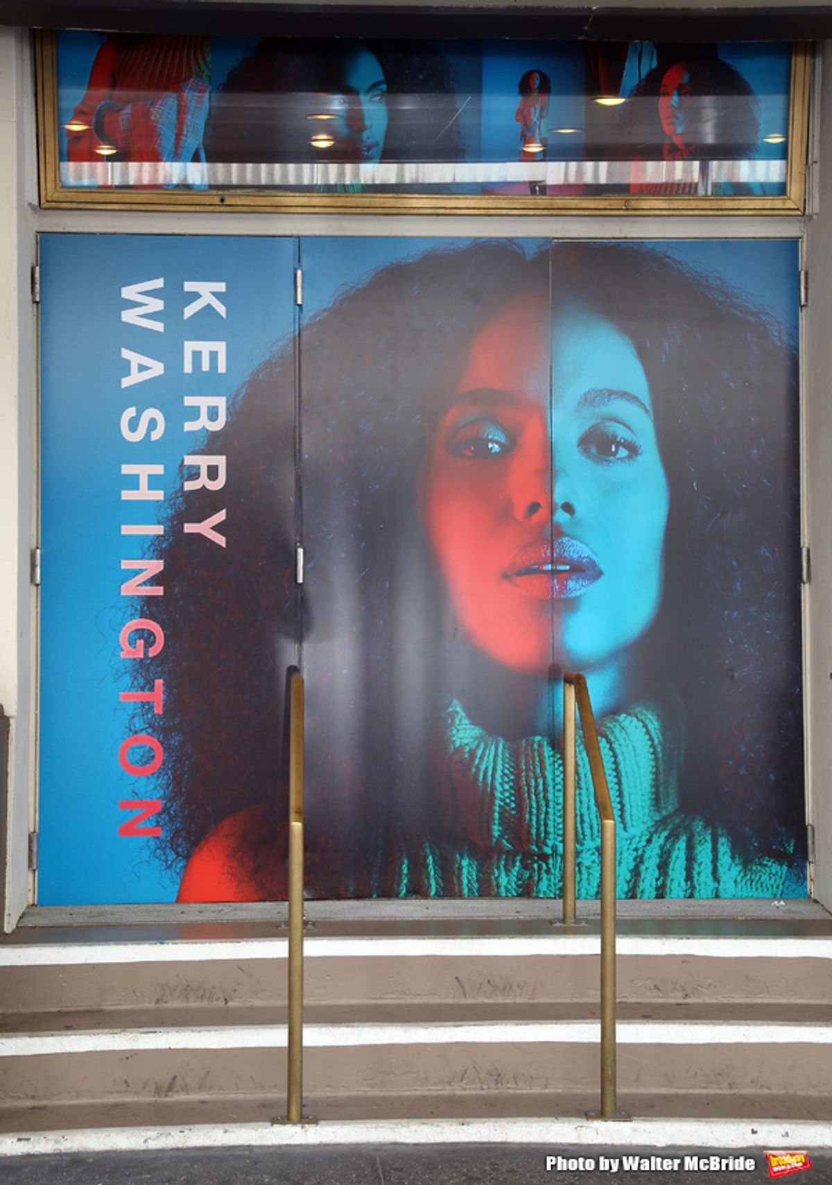 Theatre Marquee unveiling for Kerry Washington and  Steven Pasquale starring in 'American Son', written by Christopher Demos-Brown and directed by Kenny Leon at the Booth Theatre on August 24, 2018 in New York City. at 