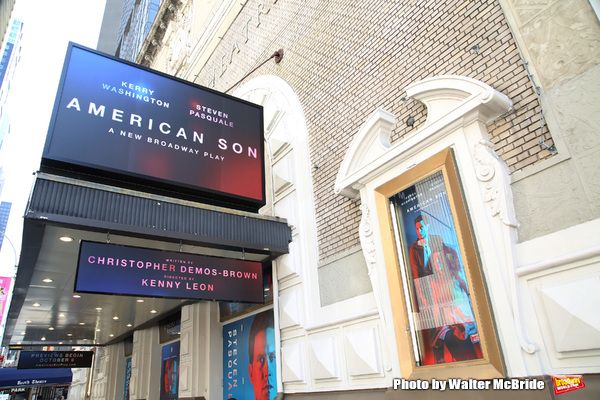 Theatre Marquee unveiling for Kerry Washington and  Steven Pasquale starring in 'Amer Photo